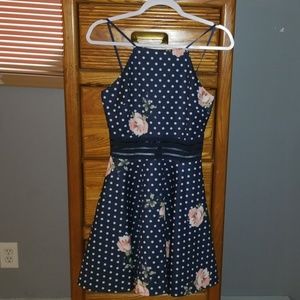 floral polka dot dress